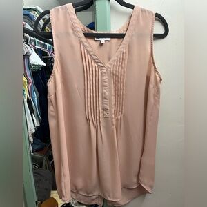 LOFT Blush Pink Sleeveless Blouse